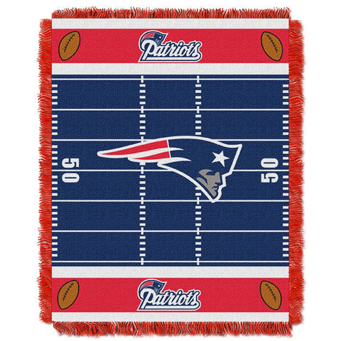 New England Patriots NFL Triple Woven Jacquard Throw (Field Baby Series) (36x48)
