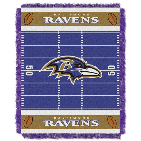 Baltimore Ravens NFL Triple Woven Jacquard Throw (Field Baby Series) (36x48)