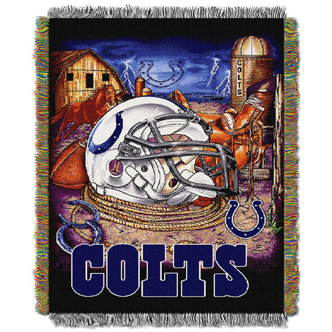Indianapolis Colts NFL Woven Tapestry Throw (Home Field Advantage) (48x60)