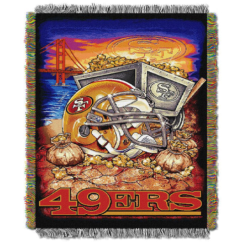 San Francisco 49ers NFL Woven Tapestry Throw (Home Field Advantage) (48x60)