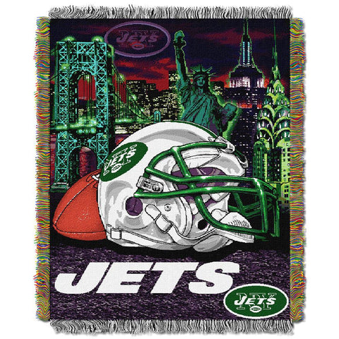 New York Jets NFL Woven Tapestry Throw (Home Field Advantage) (48x60)