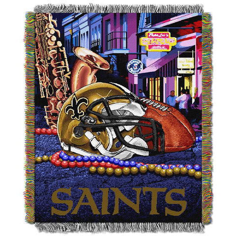 New Orleans Saints NFL Woven Tapestry Throw (Home Field Advantage) (48x60)