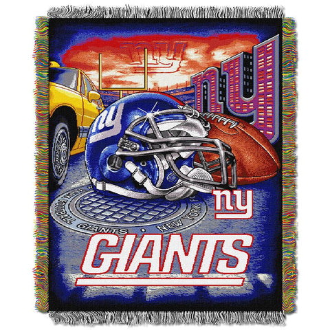 New York Giants NFL Woven Tapestry Throw (Home Field Advantage) (48x60)