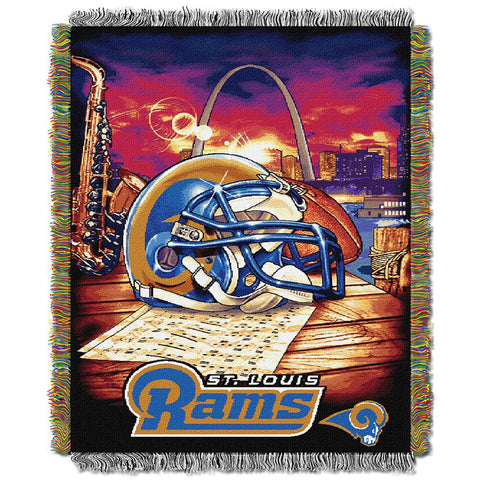 Saint Louis Rams NFL Woven Tapestry Throw (Home Field Advantage) (48x60)