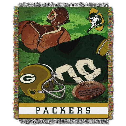 Green Bay Packers NFL Woven Tapestry Throw (Vintage Series) (48x60)