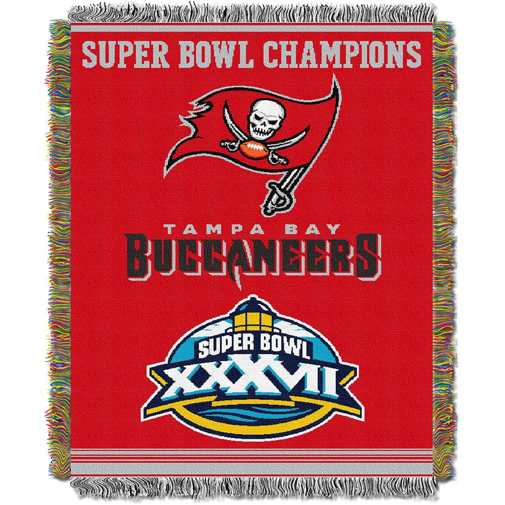 Tampa Bay Buccaneers NFL Super Bowl Commemorative Woven Tapestry Throw (48x60)