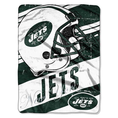 New York Jets NFL Micro Raschel Blanket (Deep Slant Series) (46in x 60in)