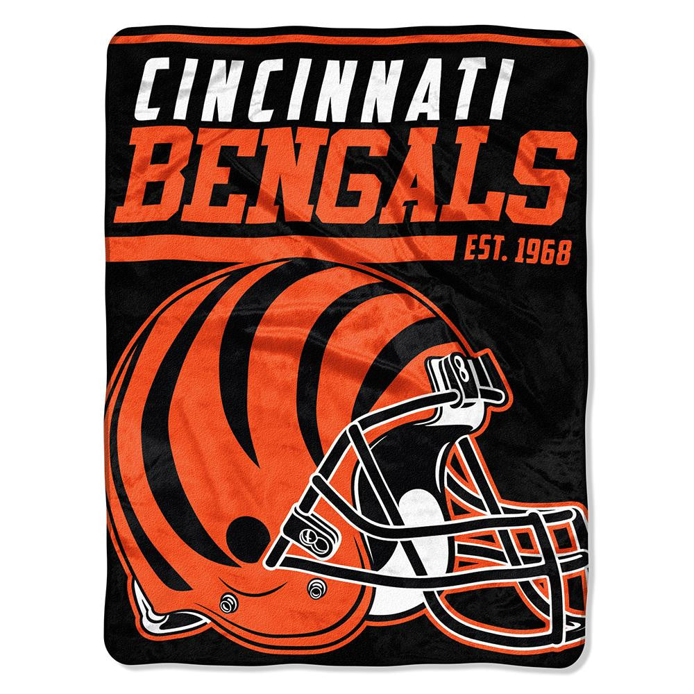 Cincinnati Bengals Nfl Micro Raschel Blanket (40-yard Dash Series) (46in X 60in)