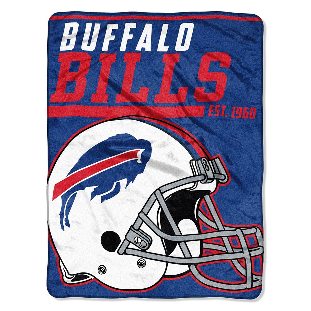 Buffalo Bills Nfl Micro Raschel Blanket (40-yard Dash Series) (46in X 60in)