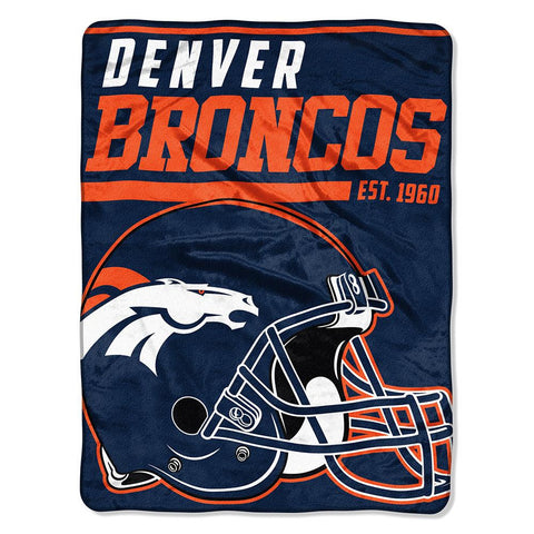 Denver Broncos Nfl Micro Raschel Blanket (40-yard Dash Series) (46in X 60in)