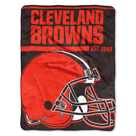 Cleveland Browns Nfl Micro Raschel Blanket (40-yard Dash Series) (46in X 60in)