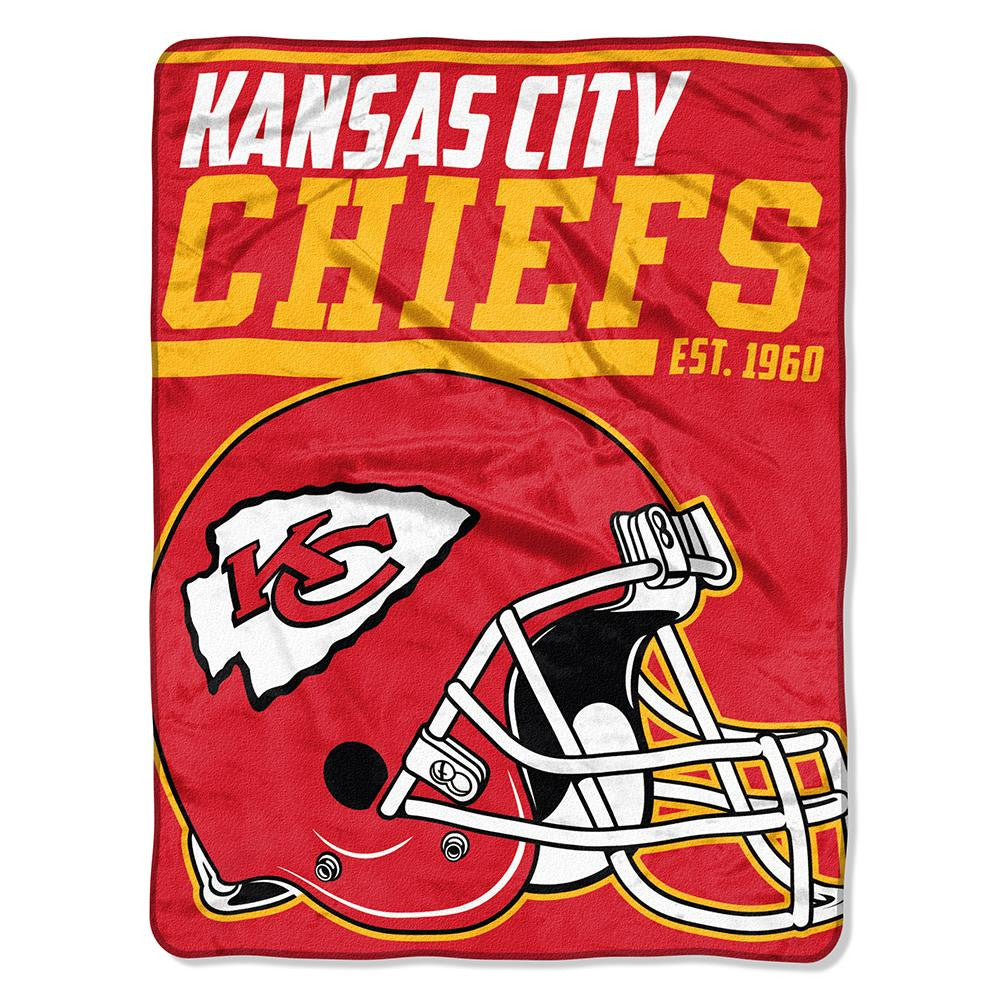 Kansas City Chiefs Nfl Micro Raschel Blanket (40-yard Dash Series) (46in X 60in)