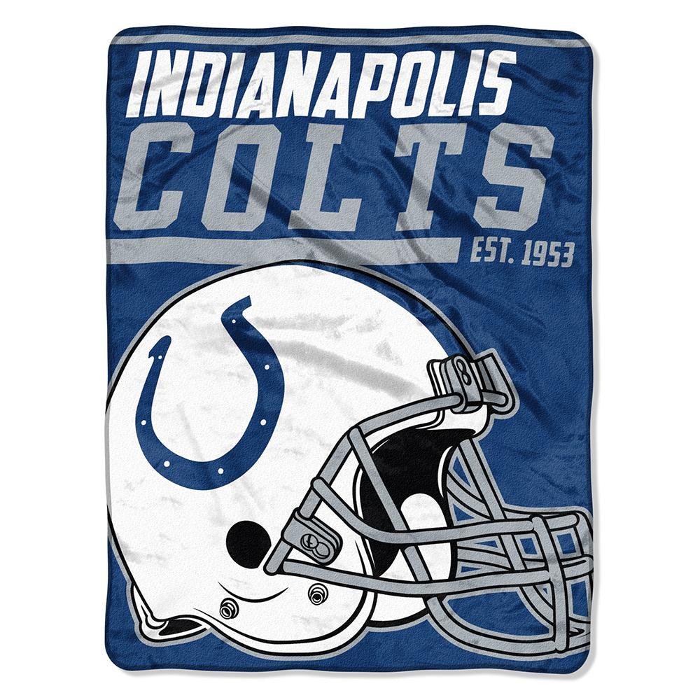 Indianapolis Colts Nfl Micro Raschel Blanket (40-yard Dash Series) (46in X 60in)