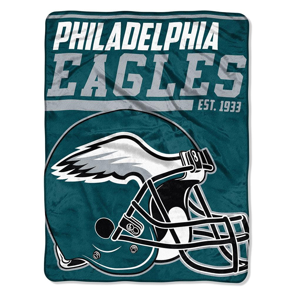 Philadelphia Eagles Nfl Micro Raschel Blanket (40-yard Dash Series) (46in X 60in)