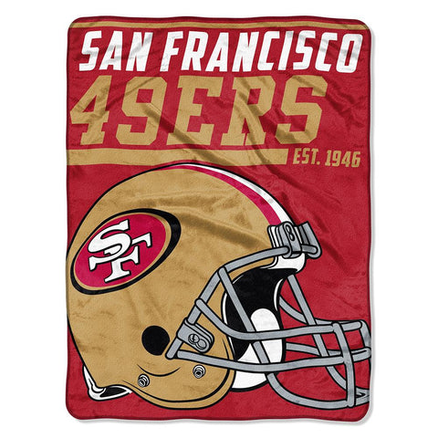 San Francisco 49ers Nfl Micro Raschel Blanket (40-yard Dash Series) (46in X 60in)