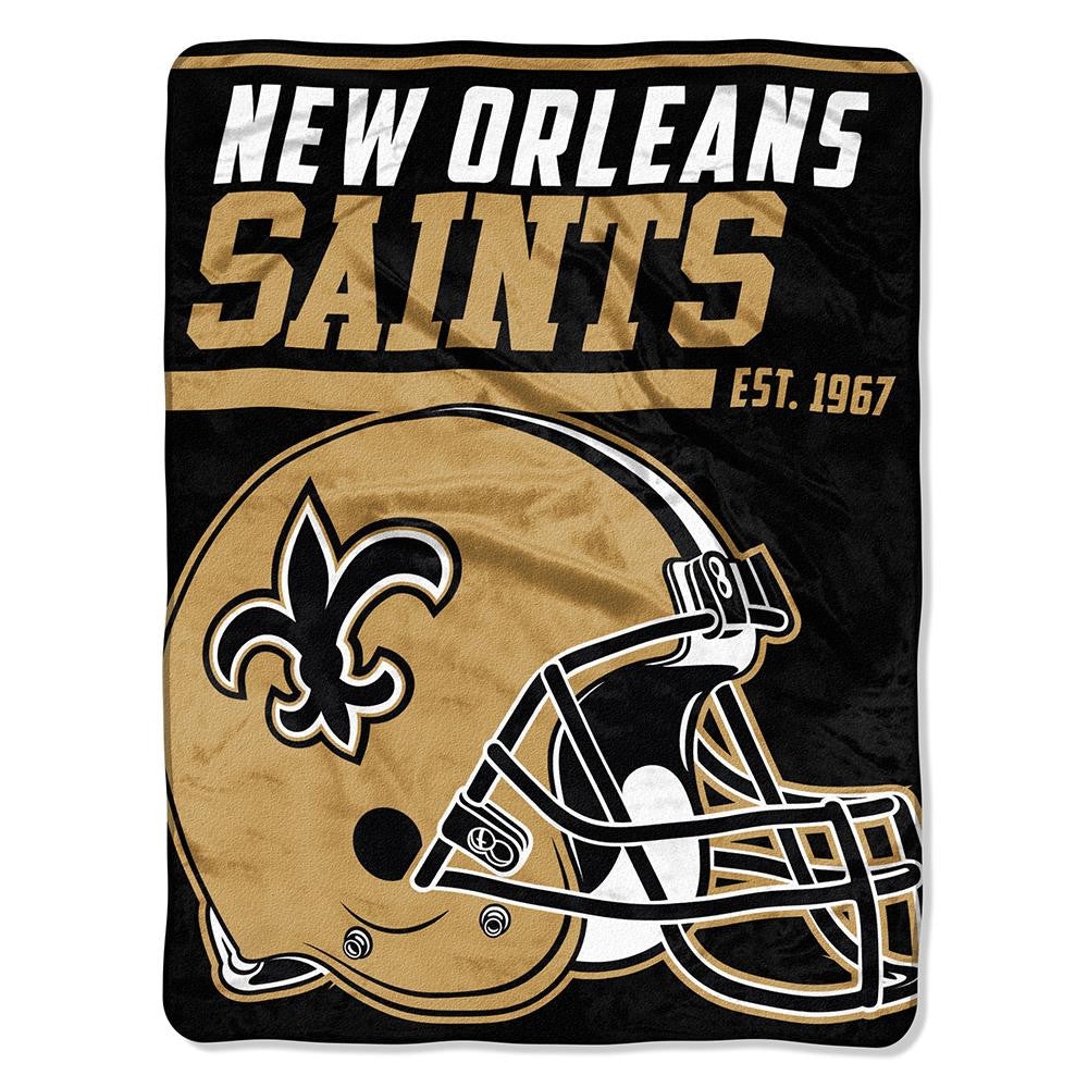 New Orleans Saints Nfl Micro Raschel Blanket (40-yard Dash Series) (46in X 60in)