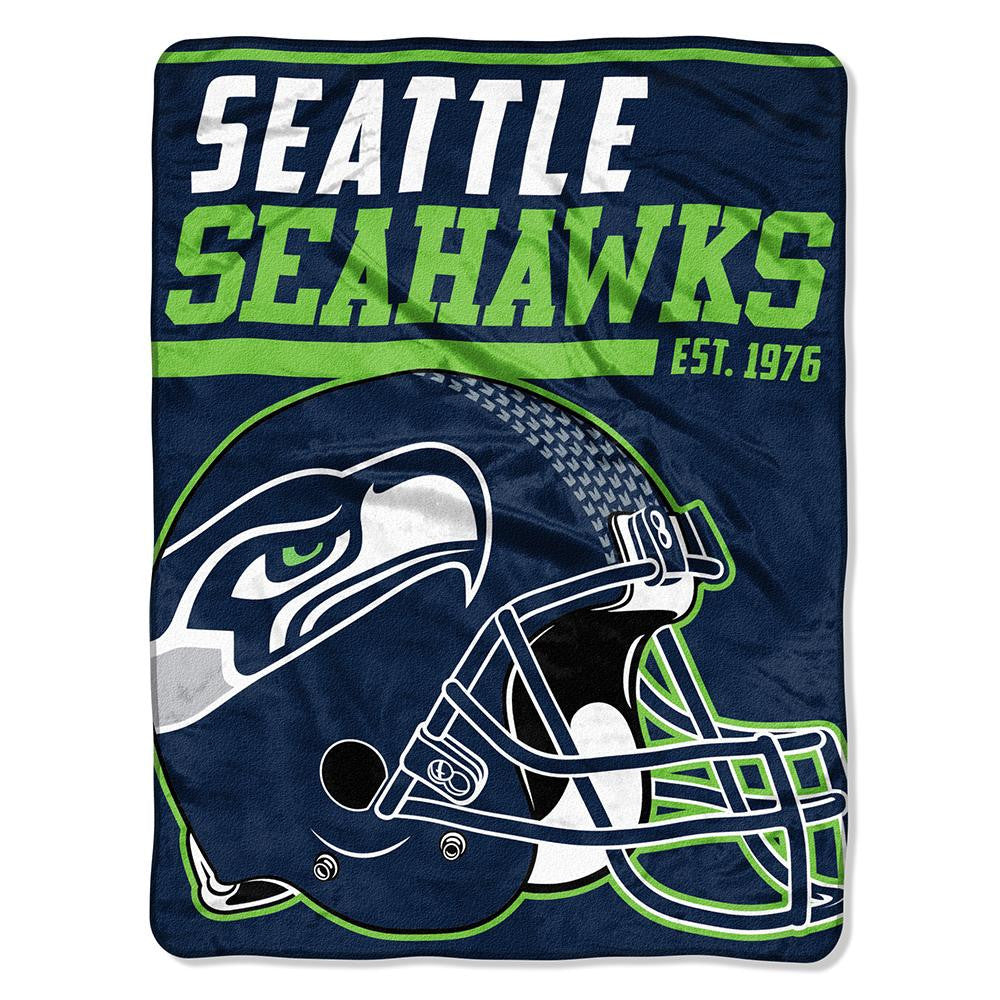 Seattle Seahawks Nfl Micro Raschel Blanket (40-yard Dash Series) (46in X 60in)