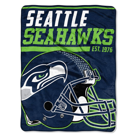Seattle Seahawks Nfl Micro Raschel Blanket (40-yard Dash Series) (46in X 60in)