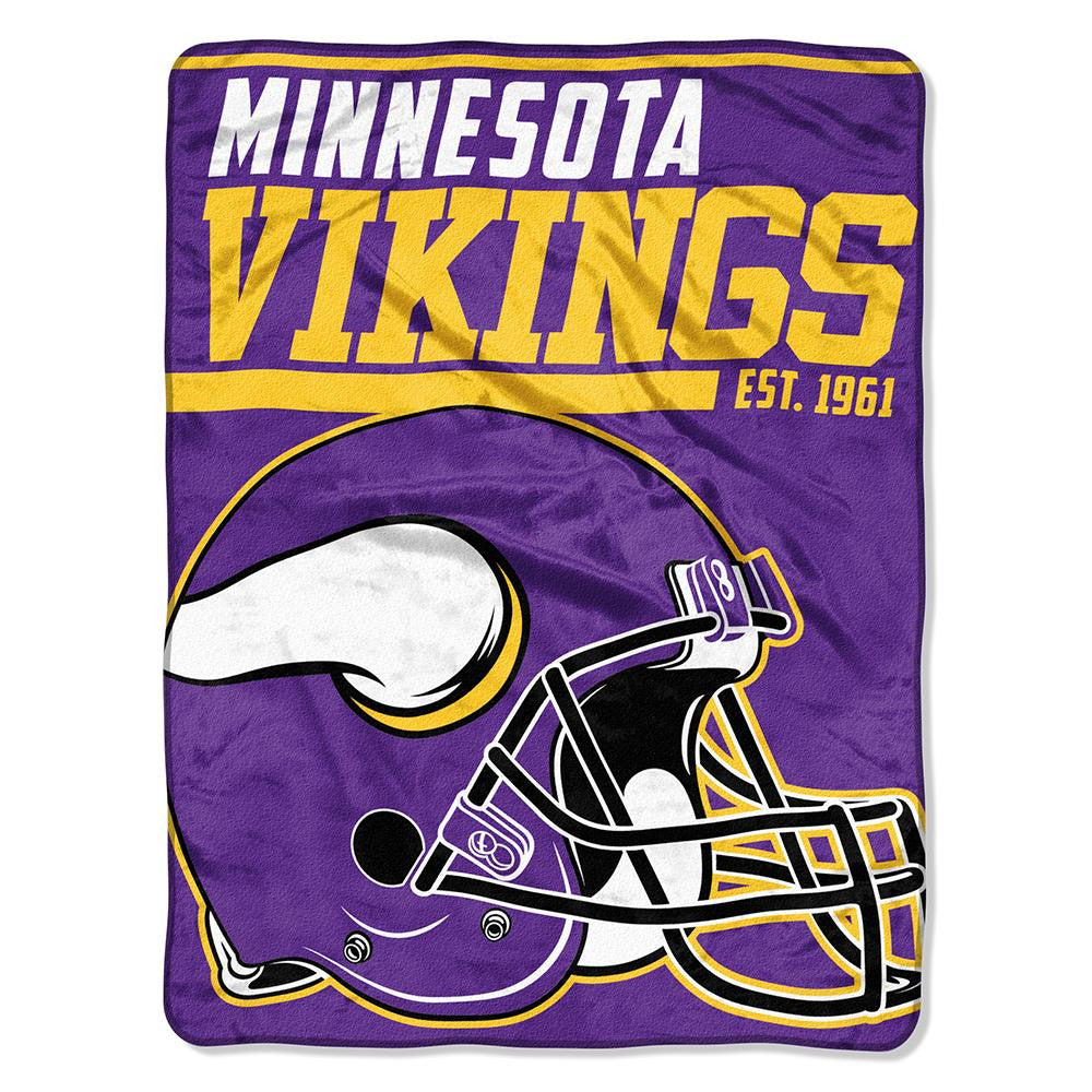 Minnesota Vikings Nfl Micro Raschel Blanket (40-yard Dash Series) (46in X 60in)