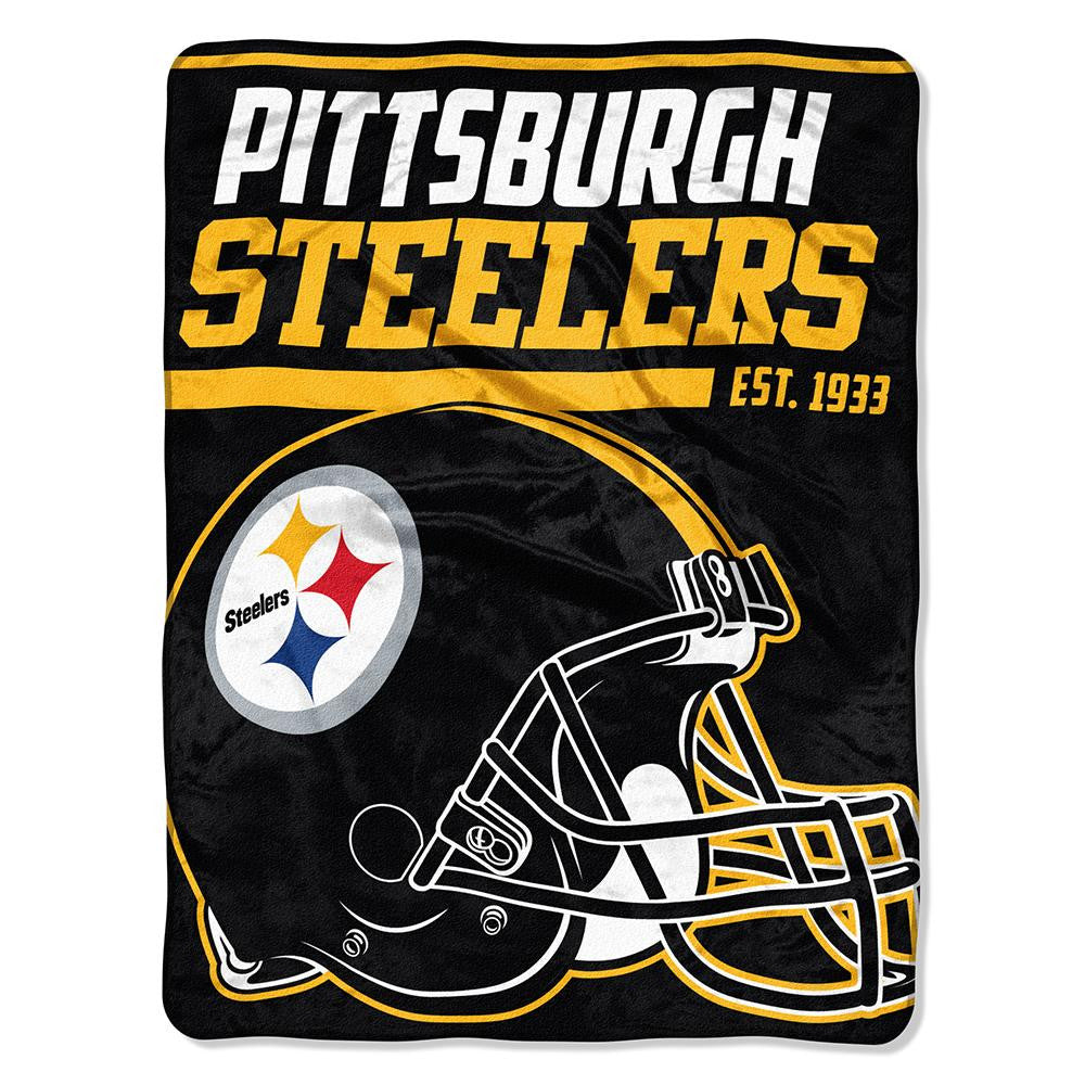 Pittsburgh Steelers Nfl Micro Raschel Blanket (40-yard Dash Series) (46in X 60in)