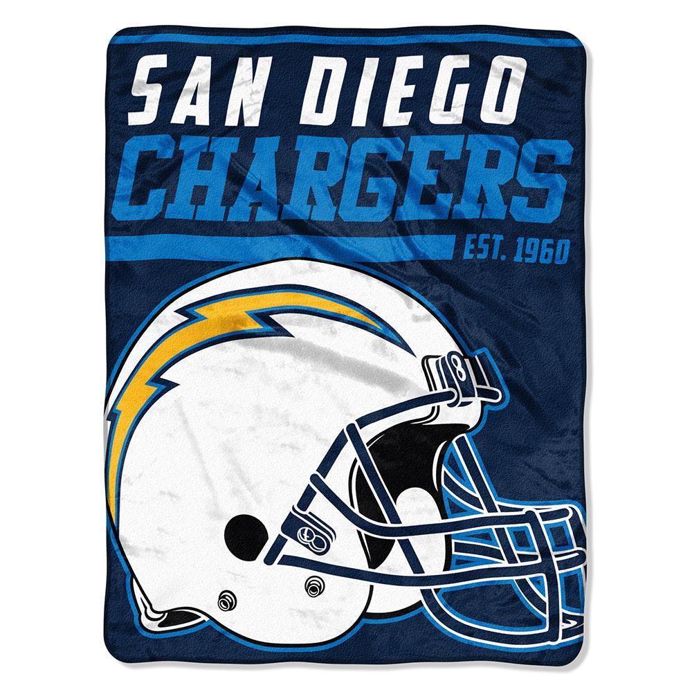 San Diego Chargers Nfl Micro Raschel Blanket (40-yard Dash Series) (46in X 60in)