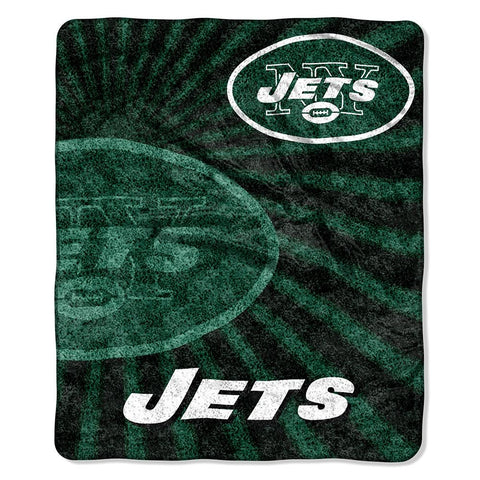 New York Jets NFL Sherpa Throw (Strobe Series) (50in x 60in)
