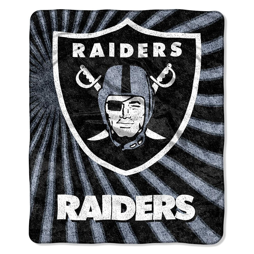 Oakland Raiders NFL Sherpa Throw (Strobe Series) (50in x 60in)