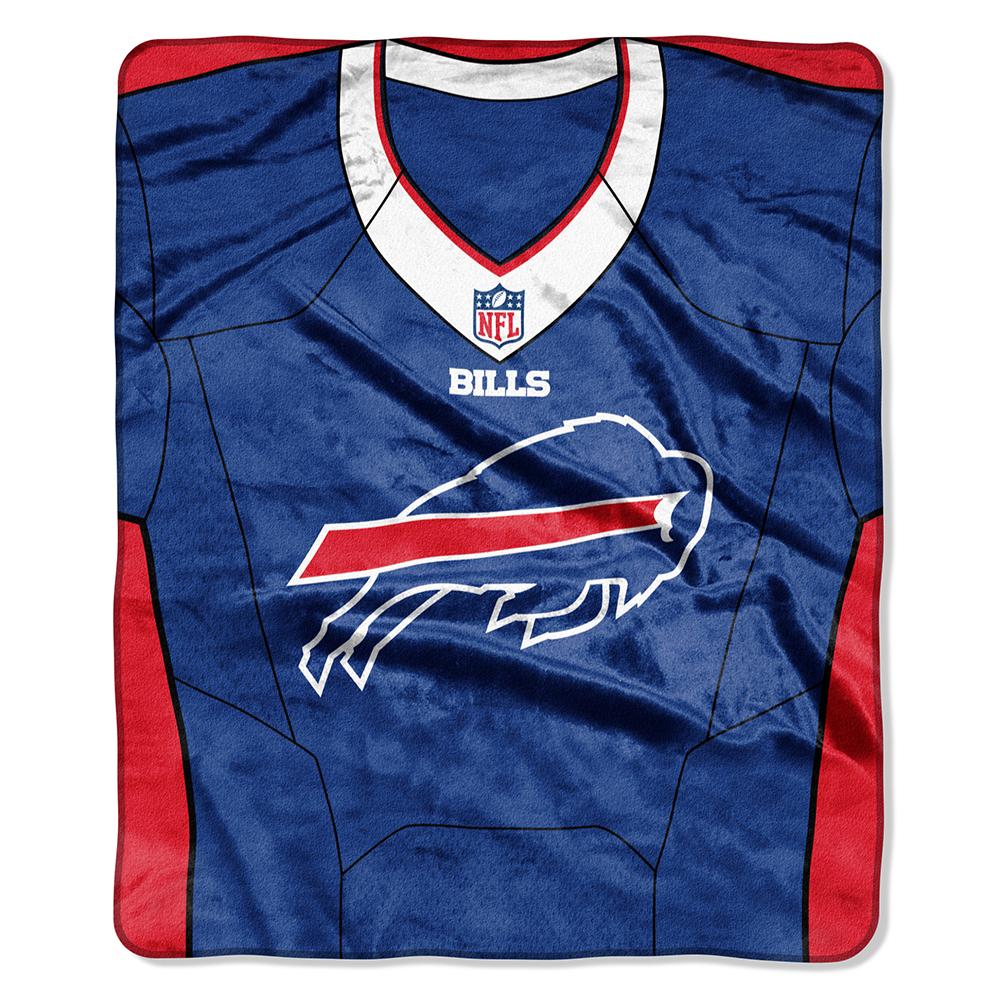 Buffalo Bills Nfl Royal Plush Raschel Blanket (jersey Raschel) (50in X 60in)