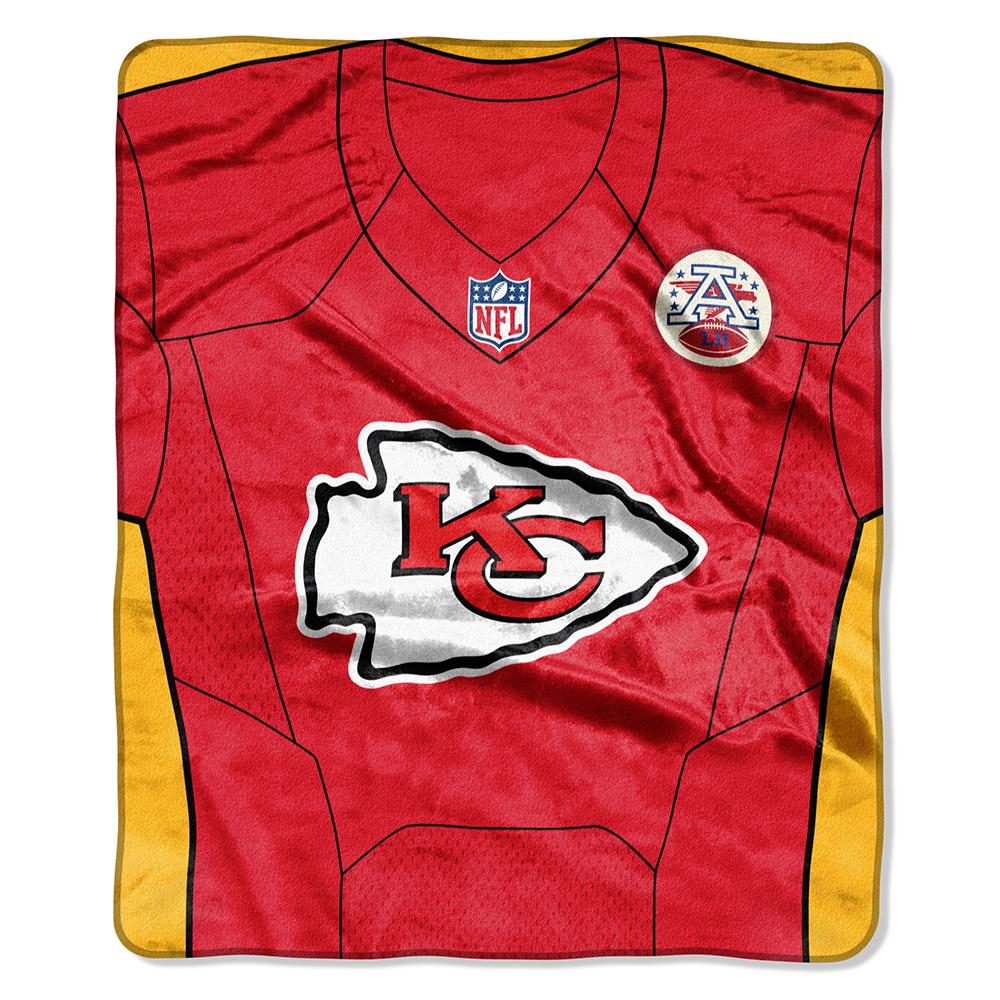 Kansas City Chiefs Nfl Royal Plush Raschel Blanket (jersey Raschel) (50in X 60in)