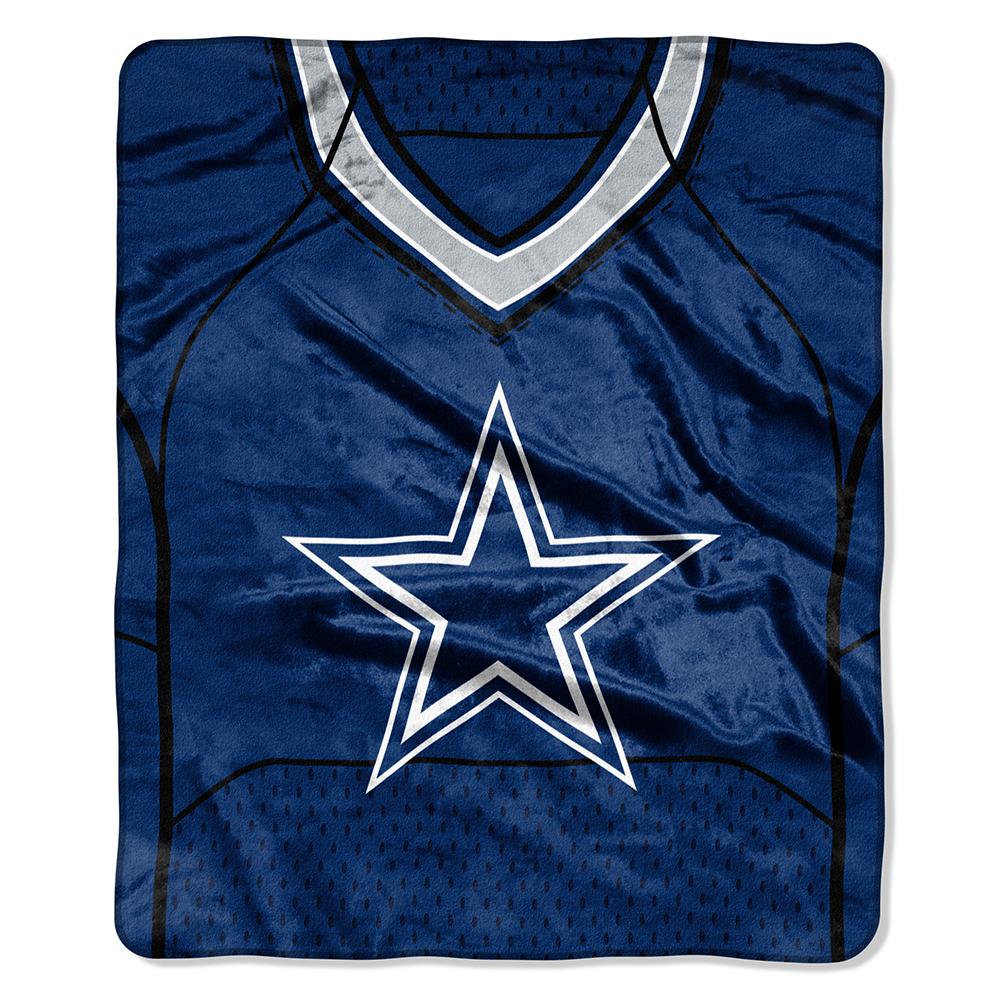 Dallas Cowboys Nfl Royal Plush Raschel Blanket (jersey Raschel) (50in X 60in)