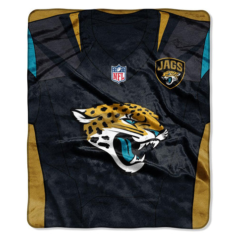 Jacksonville Jaguars Nfl Royal Plush Raschel Blanket (jersey Raschel) (50in X 60in)