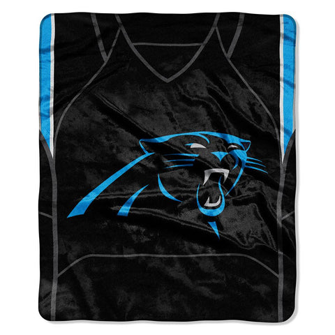 Carolina Panthers NFL Royal Plush Raschel Blanket (Jersey Raschel) (50in x 60in)