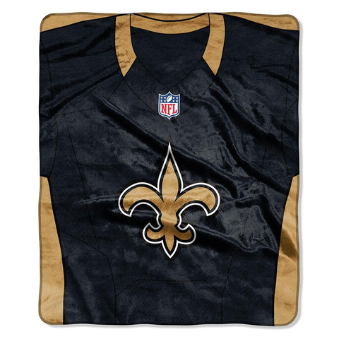 New Orleans Saints Nfl Royal Plush Raschel Blanket (jersey Raschel) (50in X 60in)