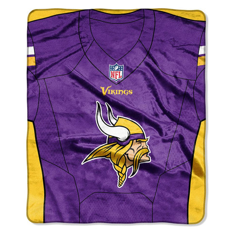 Minnesota Vikings Nfl Royal Plush Raschel Blanket (jersey Raschel) (50in X 60in)