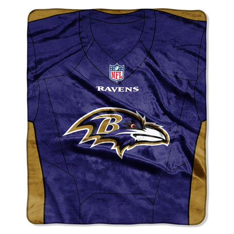 Baltimore Ravens Nfl Royal Plush Raschel Blanket (jersey Raschel) (50in X 60in)