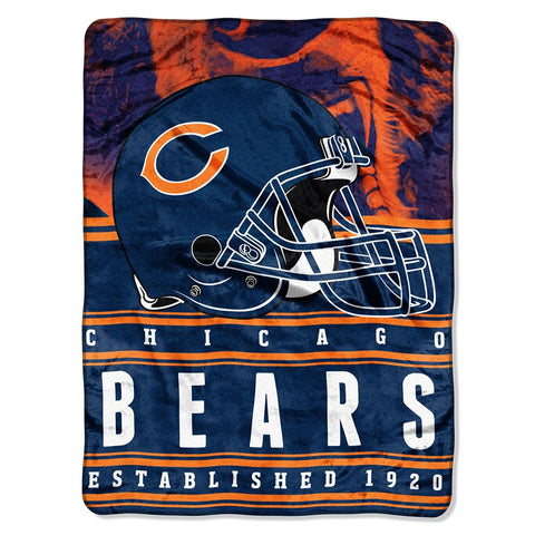 Chicago Bears NFL Silk Touch Throw (Stacked Series) (60inx80in)