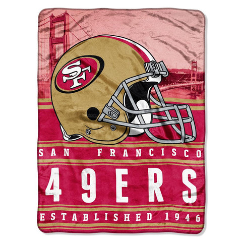 San Francisco 49ers NFL Silk Touch Throw (Stacked Series) (60inx80in)