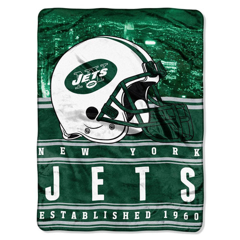 New York Jets NFL Silk Touch Throw (Stacked Series) (60inx80in)