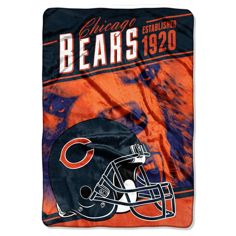Chicago Bears NFL Stagger Oversized Micro Raschel (62in x 90in)
