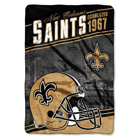 New Orleans Saints NFL Stagger Oversized Micro Raschel (62in x 90in)