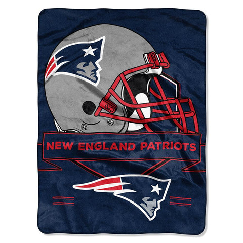 New England Patriots NFL Royal Plush Raschel (Prestige Series)