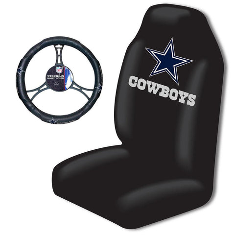Dallas Cowboys NFL Car Seat Cover and Steering Wheel Cover Set