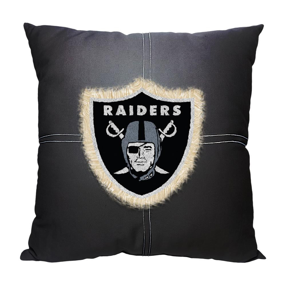 Oakland Raiders NFL Team Letterman Pillow (18x18)