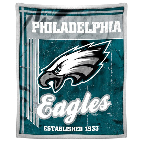 Philadelphia Eagles NFL Mink Sherpa Throw (50in x 60in)