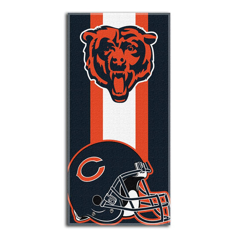 Chicago Bears NFL Zone Read Cotton Beach Towel (30in x 60in)