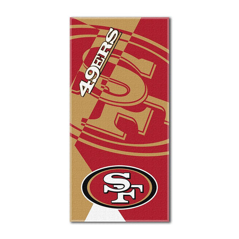 San Francisco 49ers NFL ?Puzzle? Over-sized Beach Towel (34in x 72in)