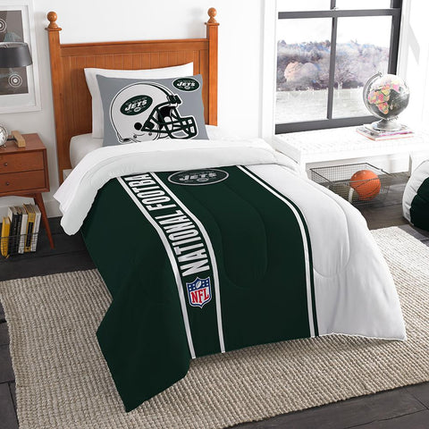 New York Jets NFL Twin Comforter Set (Soft & Cozy) (64 x 86)