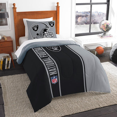 Oakland Raiders NFL Twin Comforter Set (Soft & Cozy) (64 x 86)