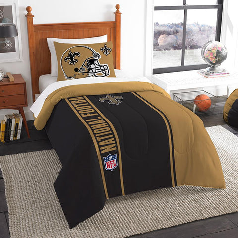 New Orleans Saints NFL Twin Comforter Set (Soft & Cozy) (64 x 86)