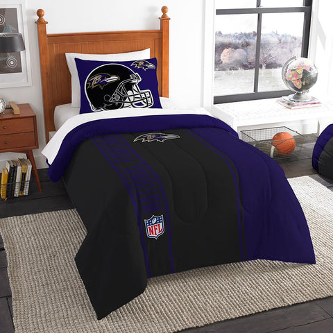 Baltimore Ravens NFL Twin Comforter Set (Soft & Cozy) (64 x 86)